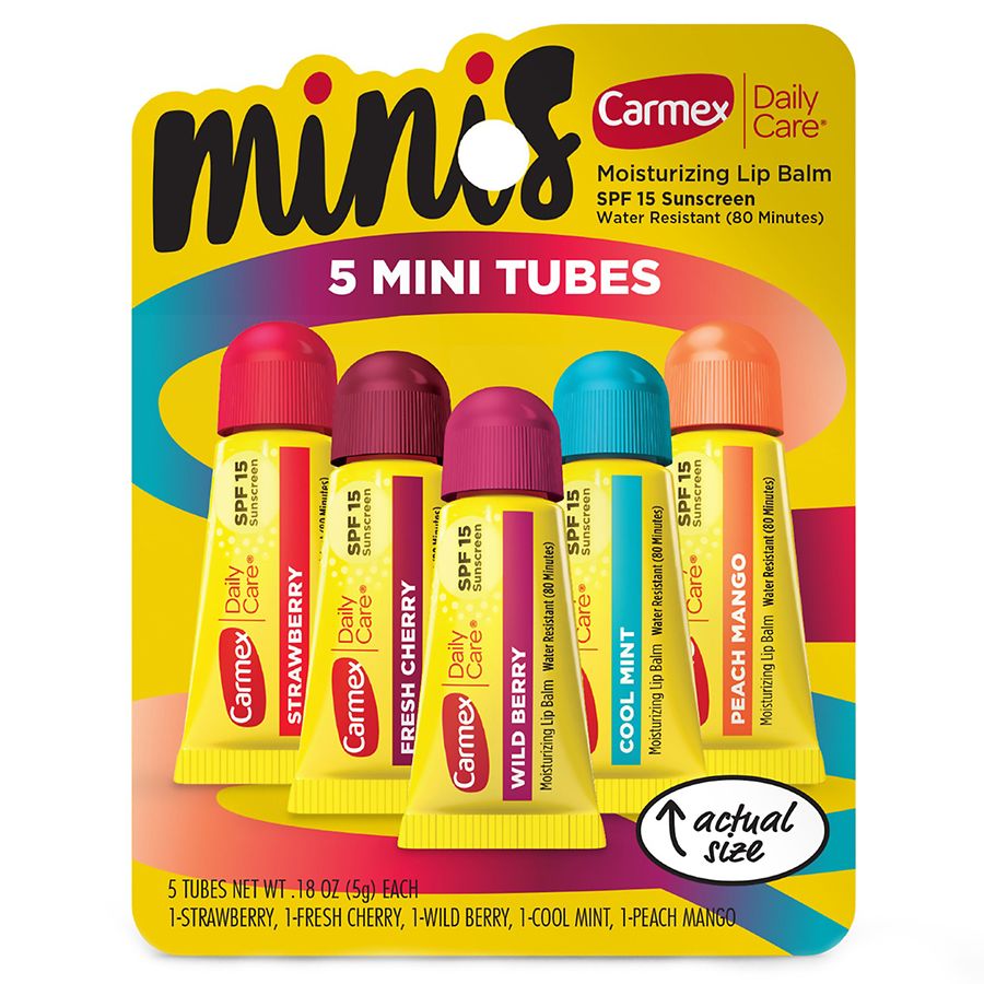 CARMEX KIT X5 HIDRATANTES DE LABIOS FRUTALES SPF 15